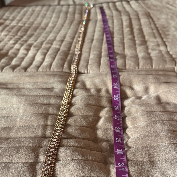 “Sparkly Rhinestone Belt / Necklace – Gold & Silver Statement Accessory - Picture 9 of 11